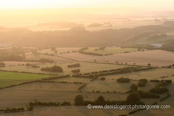 coucher de soleil sur la campagne française